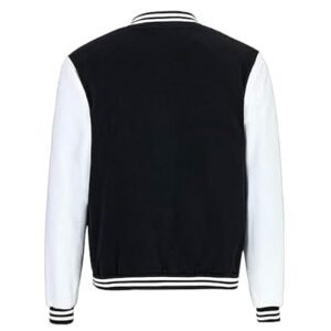Cotton Blend Casual Varsity Jacket