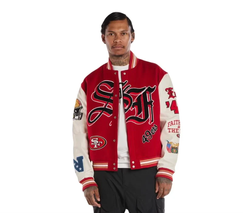 49ers Leather Varsity Jacket 49ers Leather Varsity Jacket
