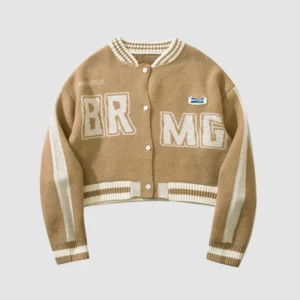 Pattern Jacquard Knit Cropped Jacket