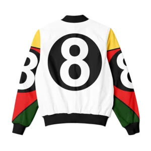 8 Ball 90s White Vintage Bomber Jacket
