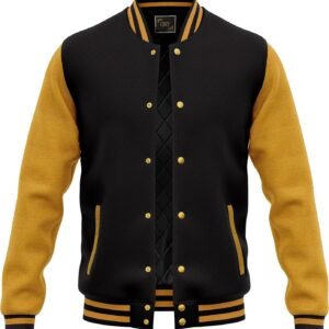 Black And Gold Varsity Jacket