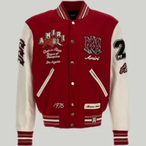 AMIRI Red Letterman Jacket