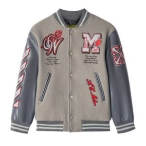 Ac Milan Grey Varsity Jacket