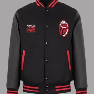 Ac Milan X Rolling Stones Letterman Varsity Jacket