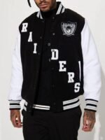 Afl Oakland Raiders 1960 Black And White Varsity Jacket