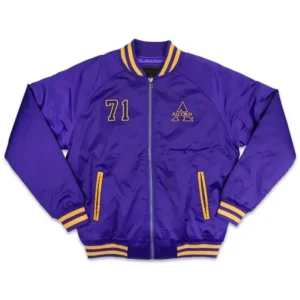 Alcorn State University Purple Baseball Satin Jacket