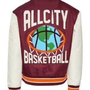 All City By Just Don Basket Ball Varsity Maroon Jacket