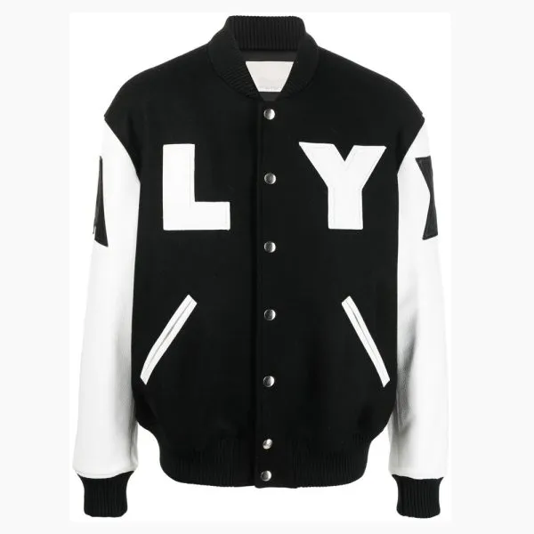 Alyx Black And White Varsity Jacket Alyx Black And White Varsity Jacket