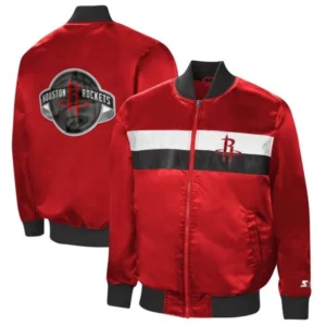 Ambassador Houston Rockets Bomber Red Jacket