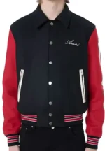 Amiri Bones Letterman Black And Red Jacket