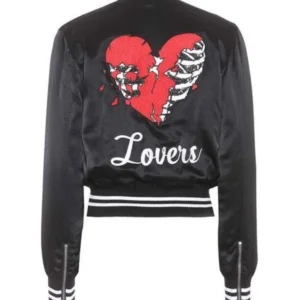 Amiri Lovers Black Satin Jacket