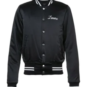 Amiri Lovers Black Satin Jacket