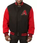 Arizona Diamondbacks Red And Black Varsity Wool Jacket