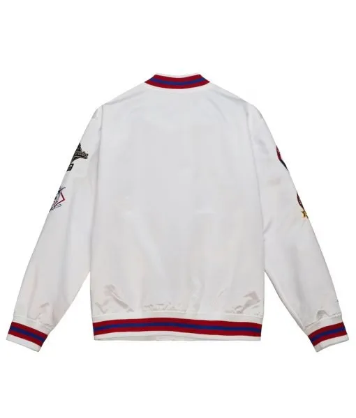 Atlanta Braves City Collection White Varsity Satin Jacket Atlanta Braves City Collection White Varsity Satin Jacket