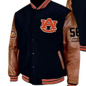 Auburn 58 Brown And Black Letterman And Varsity Jacket