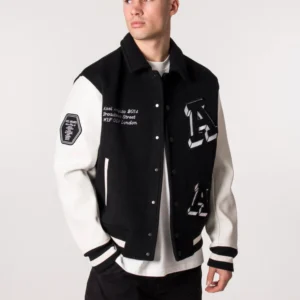 Axel Arigato Black And White Letterman Jacket