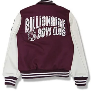 BBC Maroon and White Letterman Jacket