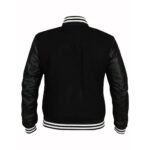 BBC Solid Black Varsity Jacket