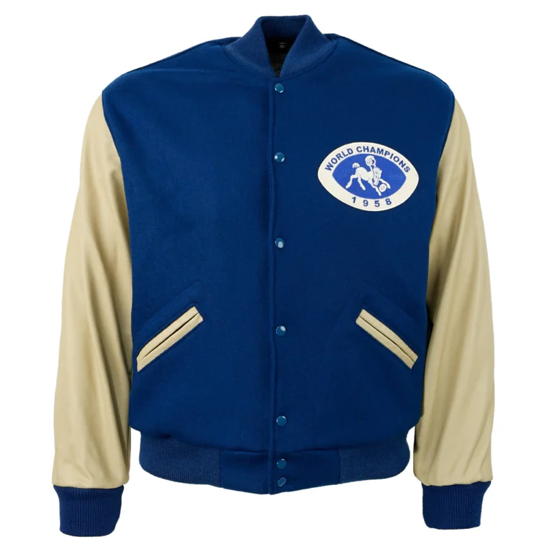 Baltimore Colts 1958 Authentic Jacket honors NFL history with vintage style, premium materials, and timeless design. A must-have for collectors and fans. Shop now at 50% OFF FREE shipping.