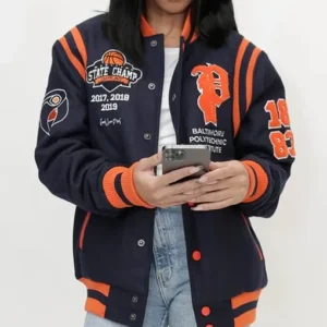 Baltimore Polytechnic Institute Navy Varsity Wool Jacket