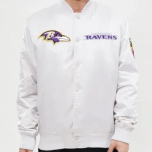 Baltimore Ravens Chest Hit Logo Satin Jacket