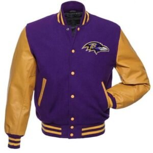 Baltimore Ravens Varsity Yellow And Purple Jacket