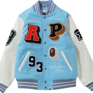 Bape Crazy Patch Varsity Jacket
