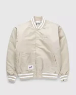 Bape X Highsnobiety Beige Varsity Jacket