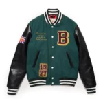 Baracuta Green And Black Varsity Jacket