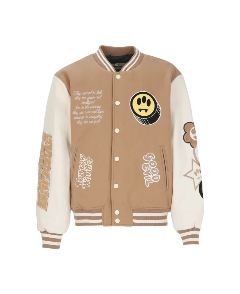 Barrow Wonder Brown And White Varsity Jacket