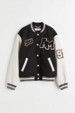 Baseball 1993 Black And White Varsity Jacket