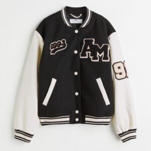 Baseball 1993 Black And White Varsity Jacket