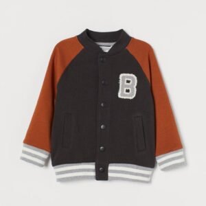 Baseball Dark Grey And Brown Varsity And Letterman Jacket