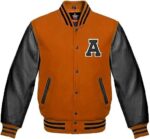Baseball Musturd And Black A Letter Letterman Jacket