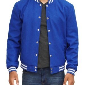 Baseball Style Royal Blue Varsity Jacket