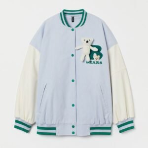 Bears Blue And White Varsity And Letterman Jacket