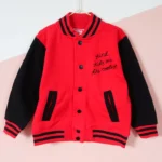 Being Kind Is Cool Kids Red Varsity Jacket