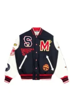 Big And Tall Patchwork Varsity Jacket