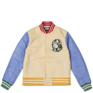 Billionaire Boys Club Beige And Blue Letterman Jacket