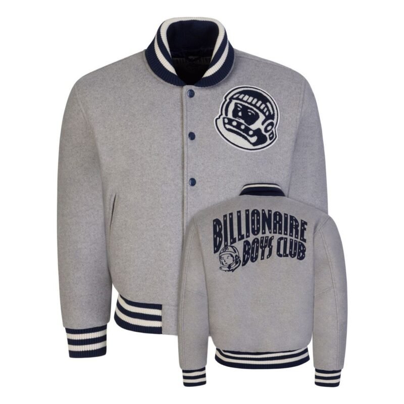 Billionaire Boys Club Grey Astro Varsity Jacket