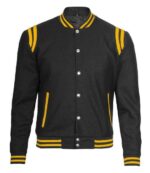 Black And Yellow Varsity Jacket