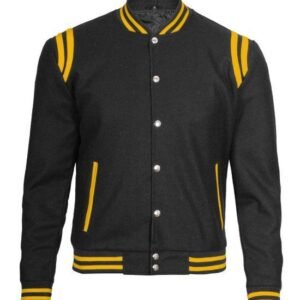 Black And Yellow Varsity Jacket