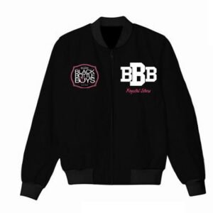 Black Bottle Boys And Girls Varsity Bomber Jacket