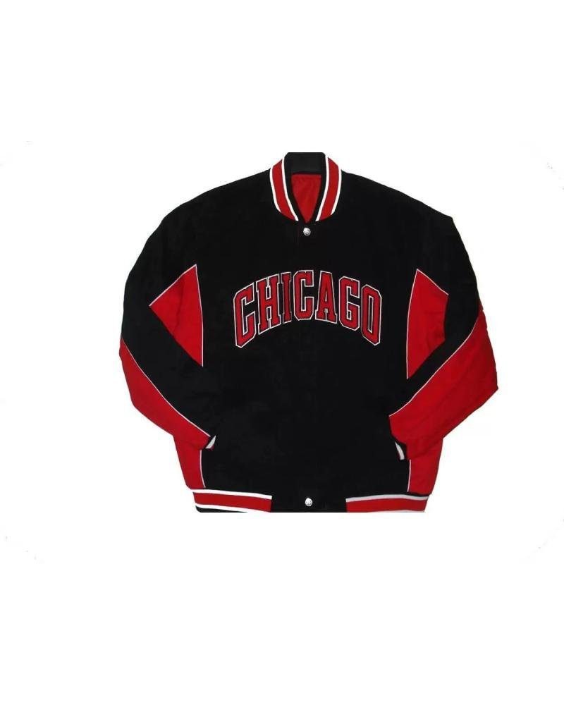 Black-Chicago-Bulls-Polyester-Jeff-Hamilton-Jacket.jpg Black Chicago Bulls Polyester Jeff Hamilton Jacket