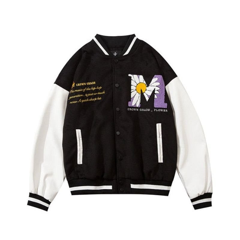 Black-Daisy-Bee-Varsity-Jacket-1.jpg Black Daisy Bee Varsity Jacket