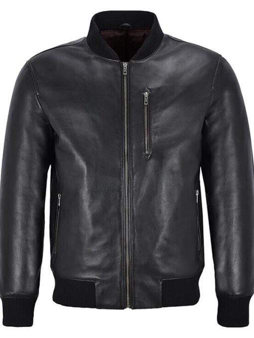 Black Leather Varsity Jacket Black Leather Varsity Jacket