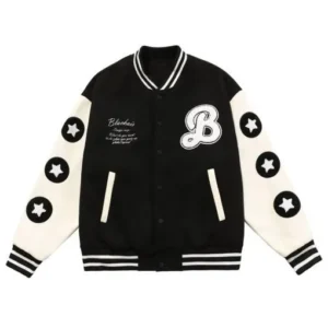 Black-air Better With Fries Burger Letterman Jacket