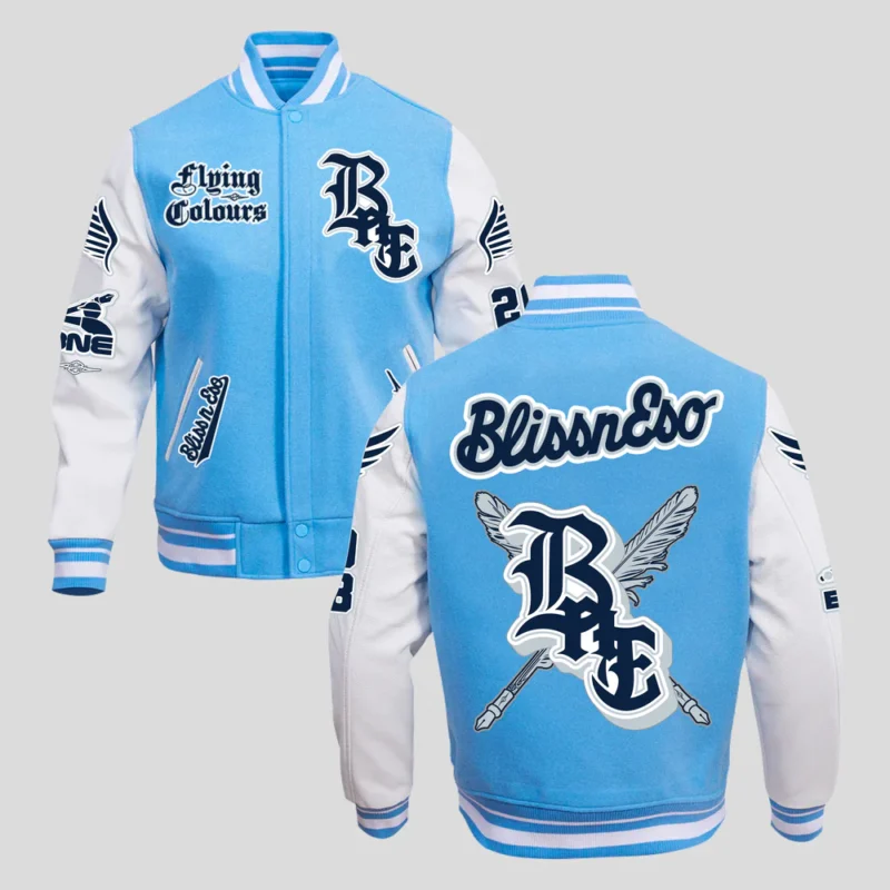 Blissneso Limited Edition Blue Fc Varsity Jacket