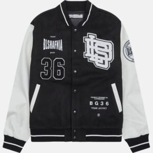 Bls Black And White Varsity And Letterman Jacket