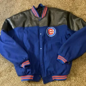 Blue Jeff Hamilton Chicago Cubs Wool Jacket